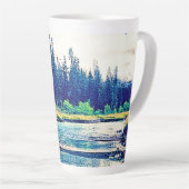 Tasse Latte Une Forêt Sauvage Canadienne Majestueuse. Commande (Angle droit)