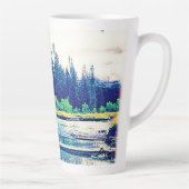 Tasse Latte Une Forêt Sauvage Canadienne Majestueuse. Commande (Droite)