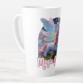 Tasse Latte Une licorne blanche aux ailes (Angle gauche)