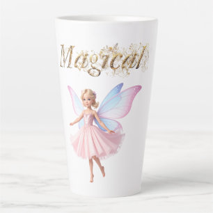 Tasse Latte Une magie magique magique magique en texte décorat