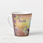 Tasse Latte Une paire de jolies perroquets bleus (Angle gauche)