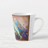 Tasse Latte Une paire de jolies perroquets bleus (Droite)