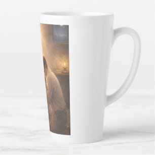 Tasse Latte Une prière à genoux avec Jésus