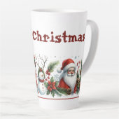 Tasse Latte Une Réunion Joyeusement Verdoyante (Angle droit)
