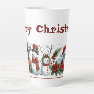 Tasse Latte Une Réunion Joyeusement Verdoyante