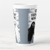 Tasse Latte Une Véritable Amitié Ne Meurt Jamais Des Fantômes  (Devant)