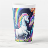 Tasse Latte Unicorne arc-en-ciel une (Devant)