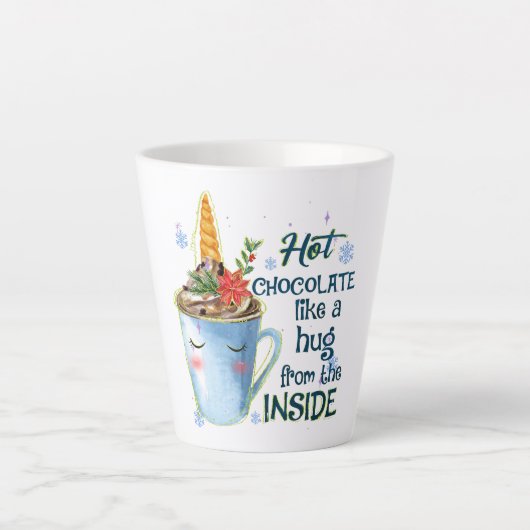Tasse Latte Unicorne au chocolat chaud (Devant)
