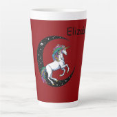Tasse Latte Unicorne et Lune (Devant)