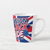 Tasse Latte Union Jack British Flag Vintage Personalized (Droite)