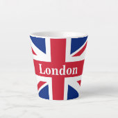 Tasse Latte Union Jack London ~ Drapeau britannique (Devant)