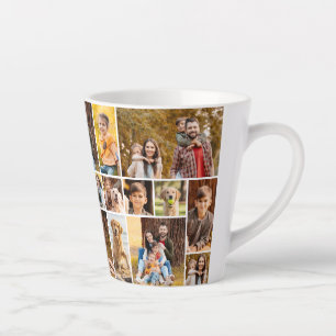 Tasse Latte Unique 21 Photo Collage Minimaliste Simple