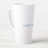 Tasse Latte Unique bleu clair bleu minimaliste moderne (Angle gauche)