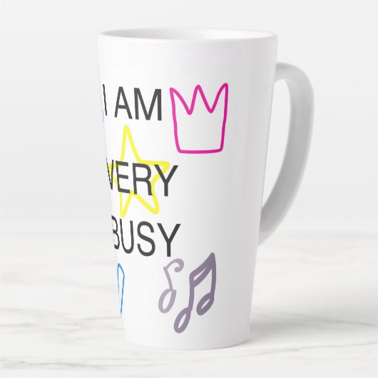 Tasse Latte Unique Designs Iam Very Busy (Angle droit)