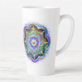 Tasse Latte Univers Mandala Couleurs Psychédéliques (Droite)