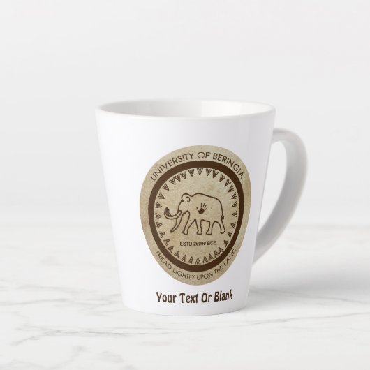 Tasse Latte Université de Beringia Mammoth (Angle droit)