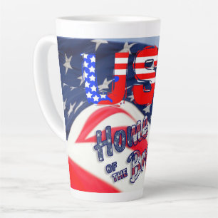 Tasse Latte USA Accueil du Brave Flag