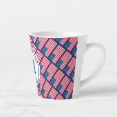 Tasse Latte USA patriotique | Joyeux 4 juillet | Drapeau améri (Droite)