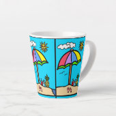 Tasse Latte vacances (Angle droit)