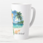 Tasse Latte Vacances, allons à la plage (Angle droit)