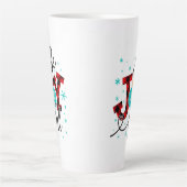 Tasse Latte Vacances de Noël Soyez Joyeux Moderne Plaid hiver (Devant)