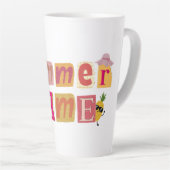 Tasse Latte Vacances d'été uniques (Angle droit)