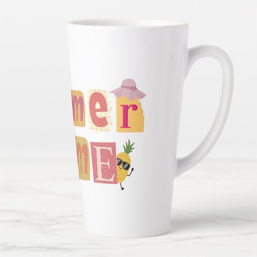 Tasse Latte Vacances d'été uniques (Droite)