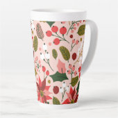 Tasse Latte Vacances d'hiver à Poinsettia (Angle droit)