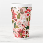 Tasse Latte Vacances d'hiver à Poinsettia (Devant)