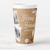 Tasse Latte Vacances estivales côtières maritimes tropicales (Devant)