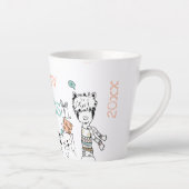 Tasse Latte Vacances Joyeux Joyeux Joy-oUS Bons animaux de Noë (Droite)