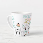 Tasse Latte Vacances Joyeux Joyeux Joy-oUS Mignons Animaux car (Angle gauche)