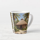 Tasse Latte Vacances tropicales (Angle droit)