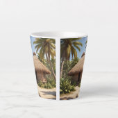Tasse Latte Vacances tropicales (Devant)