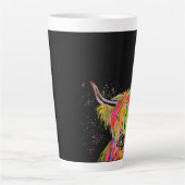 Tasse Latte Vache arc-en-ciel Vache Aquarelle Nature Animal de (Devant)