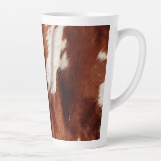 Tasse Latte Vache blanche Brown (Droite)