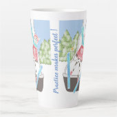 Tasse Latte Vache de saut à ski avec citation latte (Devant)