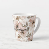 Tasse Latte Vachère Fleurie Sud-Ouest Brun Rose (Angle droit)