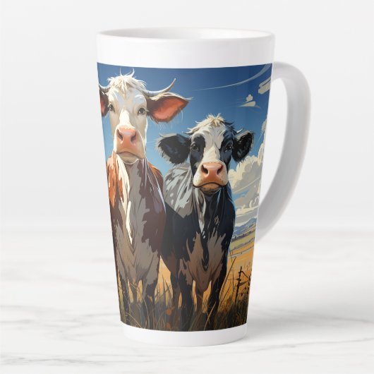 Tasse Latte Vaches #1 (Angle droit)