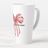 Tasse Latte Vaches blanches de menthe rouge de Noël (Angle droit)