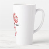 Tasse Latte Vaches blanches de menthe rouge de Noël (Droite)
