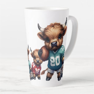Tasse Latte Vaches des Highlands et Football