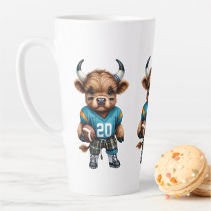 Tasse Latte Vaches des Highlands et Football
