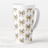 Tasse Latte Vaches en or blanc rustique de Noël (Angle droit)