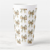 Tasse Latte Vaches en or blanc rustique de Noël (Devant)