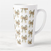 Tasse Latte Vaches en or blanc rustique de Noël (Droite)