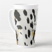 Tasse Latte Vachette blanche noire (Angle gauche)