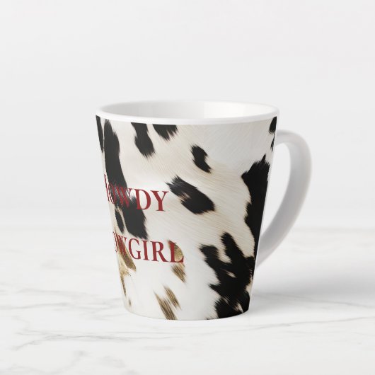 Tasse Latte Vachette noire blanche sud-ouest (Angle droit)