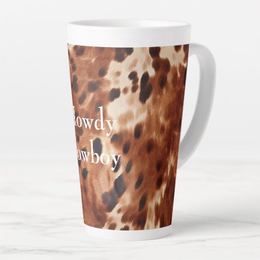 Tasse Latte Vachette noire Brown (Angle droit)