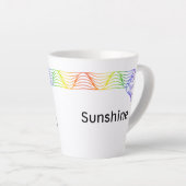 Tasse Latte Vague de chaleur arc-en-ciel en latte personnalisé (Angle droit)